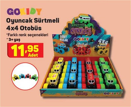 Gokidy Oyuncak Sürtmeli 4x4 Otobüs image