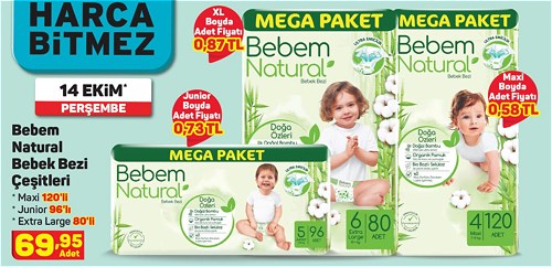 bebem natural bebek bezi cesitleri indirimde market