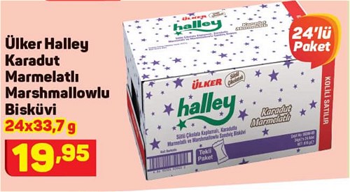 Ülker Halley Karadut Marmelatlı Marshmallowlu Bisküvi 24x33,7 g image