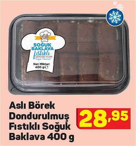 Aslı Börek Dondurulmuş Fıstıklı Soğuk Baklava 400 g image