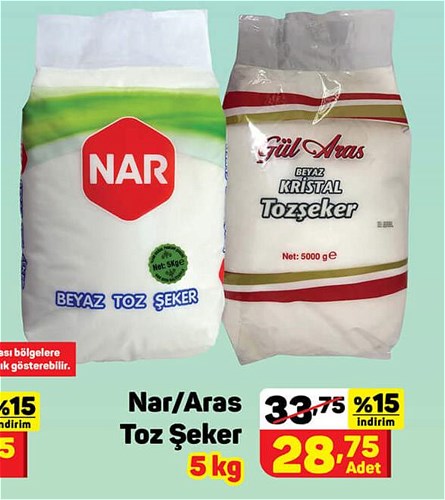 Nar/Aras Toz Şeker 5 kg image