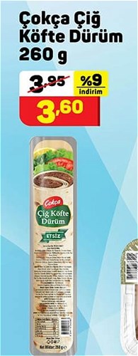 Çokça Çiğ Köfte Dürüm 260 g image