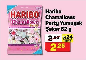 Haribo Chamallows Party Yumuşak Şeker 62 g image