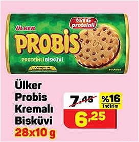 Ülker Probis Kremalı Bisküvi 28x10 g image