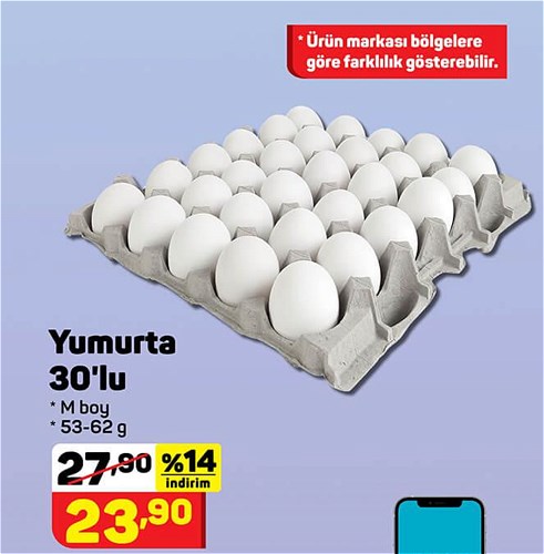 Yumurta 30'lu M Boy 53-62 g image