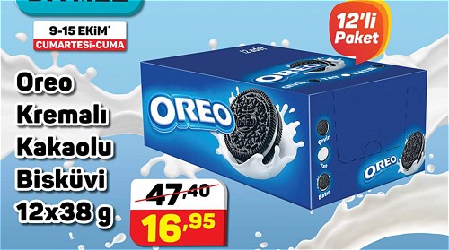 Oreo Kremalı Kakaolu Bisküvi 12x38 g image