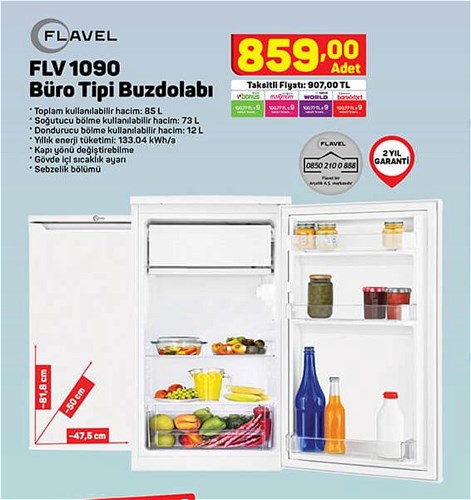 Flavel FLV 1090 Büro Tipi Buzdolabı image