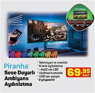 Piranha Sese Duyarlı Ambiyans Aydınlatma image