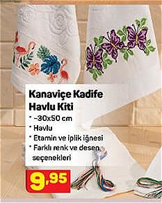 Kanaviçe Kadife Havlu Kiti image