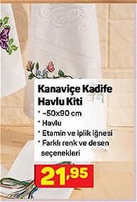 Kanaviçe Kadife Havlu Kiti image