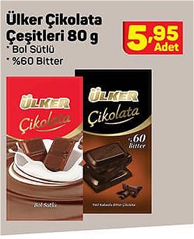 Ülker Çikolata Çeşitleri 80 g image