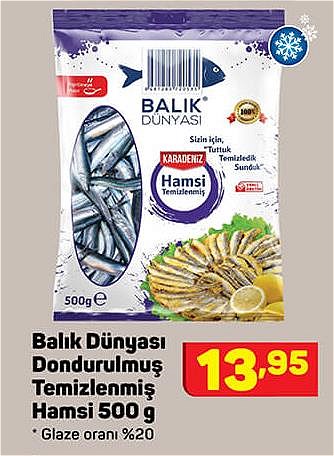 Balık Dünyası Dondurulmuş Temizlenmiş Hamsi 500 g image