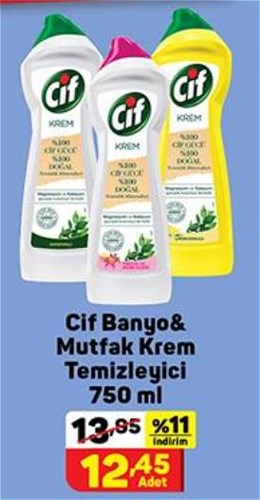 Cif Banyo&Mutfak Krem Temizleyici 750 ml image