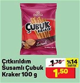 Çıtkırıldım Susamlı Çubuk Kraker 100 g image