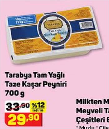 Tarabya Tam Yağlı Taze Kaşar Peyniri 700 g image