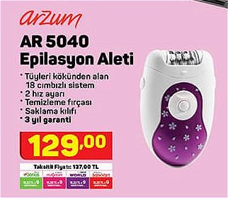 Arzum AR 5040 Epilasyon Aleti | İndirimde Market