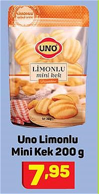 Uno Limonlu Mini Kek 200 g image