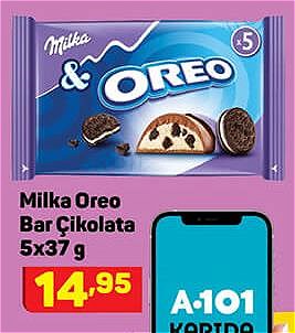 Milka Oreo Bar Çikolata 5x37 g image