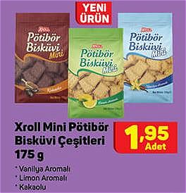 Xroll Mini Pötibör Bisküvi Çeşitleri 175 g image