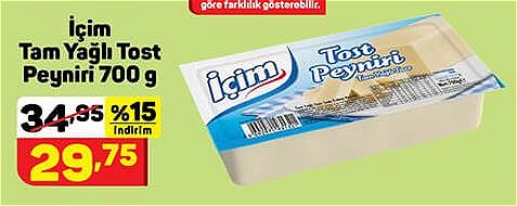 İçim Tam Yağlı Tost Peyniri 700 g image