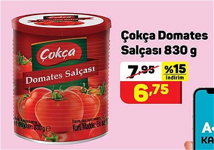 Çokça Domates Salçası 830 g image