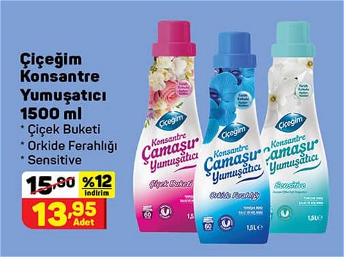 Çiçeğim Konsantre Yumuşatıcı 1500 ml image