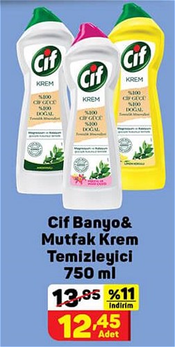 Cif Banyo&Mutfak Krem Temizleyici 750 ml image