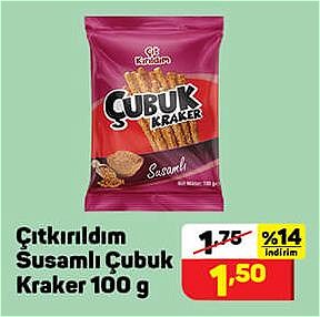 Çıtkırıldım Susamlı Çubuk Kraker 100 g | İndirimde Market