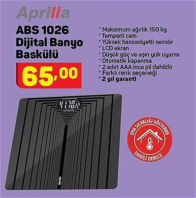 Aprilla ABS 1026 Dijital Banyo Baskülü image