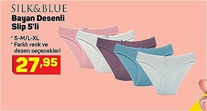 Silk&Blue Bayan Desenli Slip 5'li image