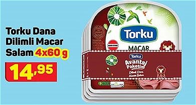 Torku Dana Dilimli Macar Salam 4x60 g image