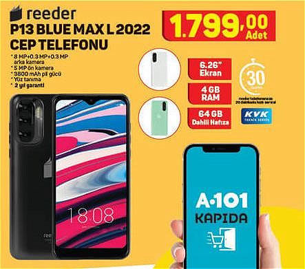 Reeder P13 Blue Max L 2022 Cep Telefonu 64 GB image