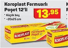 Koroplast Fermuarlı Poşet 12'li Küçük Boy 20x25 cm image