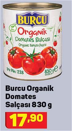 Burcu Organik Domates Salçası 830 g image