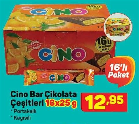 Cino Bar Çikolata Çeşitleri 16x25 g image