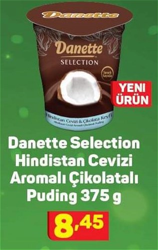 Danette Selection Hindistan Cevizi Aromalı Çikolatalı Puding 375 g image