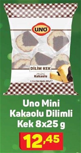 Uno Mini Kakaolu Dilimli Kek 8x25 g image