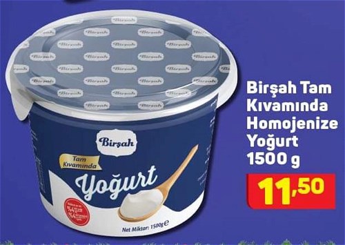 Birşah Tam Kıvamında Homojenize Yoğurt 1500 g image