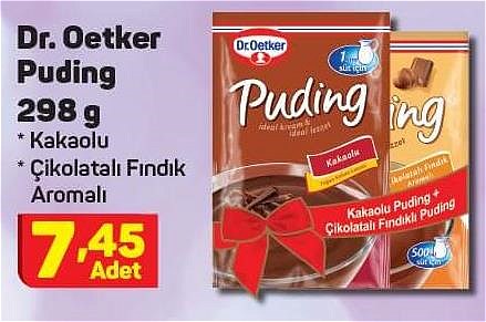 Dr. Oetker Puding 298 g Kakaolu - Çikolatalı Fındık Aromalı image