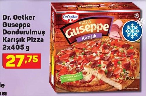 Dr. Oetker Guseppe Dondurulmuş Karışık Pizza 2x405 g image