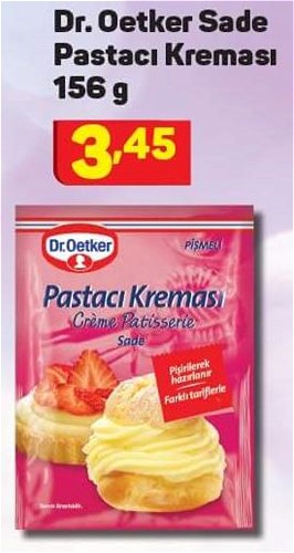 Dr. Oetker Sade Pastacı Kreması 156 g image