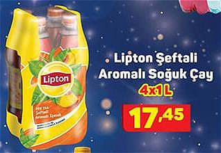 Lipton Şeftali Aromalı Soğuk Çay 4x1 L image