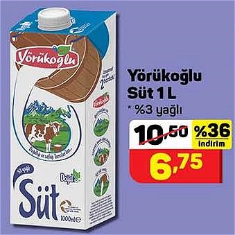 Yörükoğlu Süt 1 L image