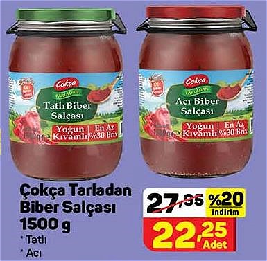 Çokça Tarladan Biber Salçası 1500 g Tatlı/Acı image