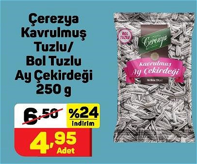 Çerezya Kavrulmuş Tuzlu/Bol Tuzlu Ay Çekirdeği 250 g image