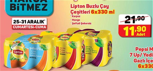 Lipton Buzlu Çay Çeşitleri 6x330 ml image