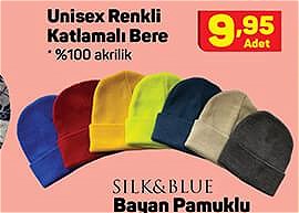 Unisex Renkli Katlamalı Bere image