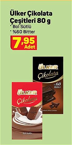 Ülker Çikolata Çeşitleri 80 g image