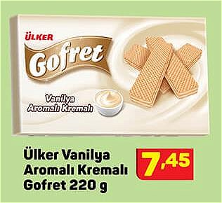 Ülker Vanilya Aromalı kremalı Gofret 220 g image