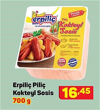 Erpiliç Piliç Kokteyl Sosis 700 g image